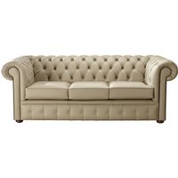 Product photograph of Chesterfield 3 Seater Shelly Basket Leather Sofa Bespoke In Classic Style from Chesterfield Sofas
