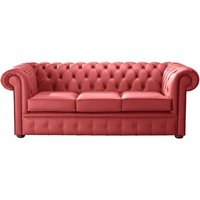 Product photograph of Chesterfield 3 Seater Shelly Crimson Leather Sofa Bespoke In Classic Style from Chesterfield Sofas