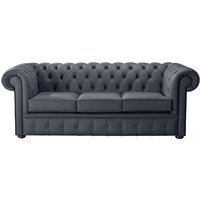 Product photograph of Chesterfield 3 Seater Shelly Knight Leather Sofa Bespoke In Classic Style from Chesterfield Sofas