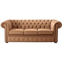 Product photograph of Chesterfield 3 Seater Shelly Saddle Real Leather Sofa Bespoke In Classic Style from Chesterfield Sofas