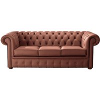 Product photograph of Chesterfield 3 Seater Shelly Spice Leather Sofa Bespoke In Classic Style from Chesterfield Sofas