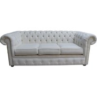 Product photograph of Chesterfield 3 Seater Sofa Pimlico Oyster Real Fabric In Classic Style from Chesterfield Sofas