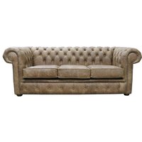 Product photograph of Chesterfield Handmade 3 Seater Settee Sofa Cracked Wax Tan Real Leather from Chesterfield Sofas