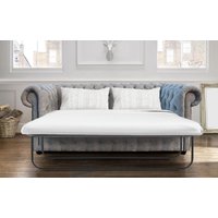 Product photograph of Chesterfield Handmade 3 Seater Sofa Bed Velluto Hessian Mink Fabric In Classic Style from Chesterfield Sofas