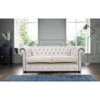 Product photograph of Chesterfield Handmade 3 Seater Sofa Settee Pimlico Cream Fabric In Classic Style from Chesterfield Sofas