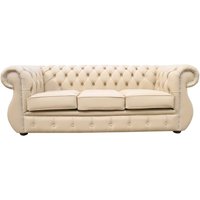 Product photograph of Chesterfield Original 3 Seater Sofa Shelly Stone Leather In Kimberley Style from Chesterfield Sofas