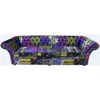 Product photograph of Chesterfield Patchwork 4 Seater Sofa Settee London Multi Velvet In Balmoral Style from Chesterfield Sofas