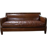 Product photograph of Chichester Vintage 3 Seater Stud Sofa Tan Distressed Real Leather from Chesterfield Sofas