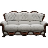 Product photograph of Dante Original 3 Seater Sofa Settee Italian Light Grey Real Leather from Chesterfield Sofas