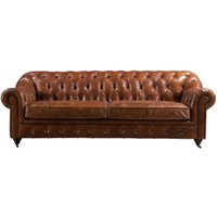Product photograph of Darlington Vintage Distressed Chesterfield 3 Seater Leather Sofa from Chesterfield Sofas