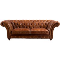 Product photograph of Dover Chesterfied Vintage 3 Seater Distressed Leather Sofa from Chesterfield Sofas