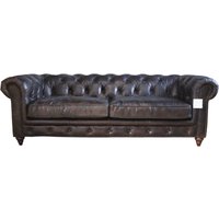 Product photograph of Earle Grande 3 Seater Chesterfield Tobacco Brown Real Leather Sofa from Chesterfield Sofas