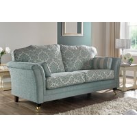 Product photograph of Galaxy Custom Made 3 Seater Sofa Upholstered Cadiz Duck Egg Blue Real Fabric from Chesterfield Sofas