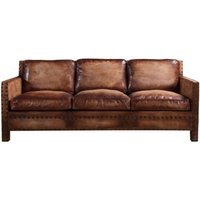 Product photograph of Horley Vintage 3 Seater Distressed Luxury Leather Sofa from Chesterfield Sofas