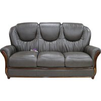 Product photograph of Juliet Handmade 3 Seater Sofa Settee Genuine Italian Dark Grey Real Leather from Chesterfield Sofas