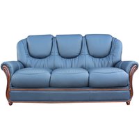 Product photograph of Juliet Handmade 3 Seater Sofa Settee Genuine Italian Navy Blue Real Leather from Chesterfield Sofas