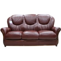 Product photograph of Juliet Handmade 3 Seater Sofa Settee Genuine Italian Wine Real Leather from Chesterfield Sofas