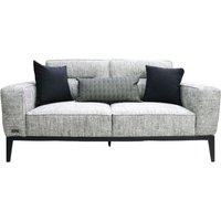 Product photograph of Modern Ritmos Genuine 3 Seater Sofa Settee Black White Real Fabric from Chesterfield Sofas