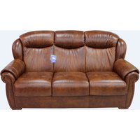 Product photograph of Palermo Handmade 3 Seater Sofa Settee Genuine Italian Tabak Brown Real Leather from Chesterfield Sofas