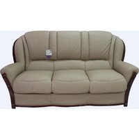 Product photograph of Reggio Handmade 3 Seater Sofa Settee Italian Coffee Milk Real Leather from Chesterfield Sofas
