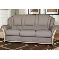 Product photograph of Reggio Handmade 3 Seater Sofa Settee Italian Light Grey Real Leather from Chesterfield Sofas