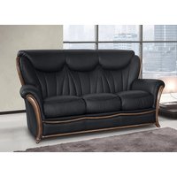 Product photograph of Rimini Custom Made 3 Seater Sofa Genuine Italian Black Real Leather from Chesterfield Sofas