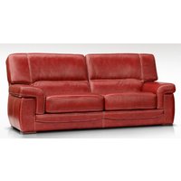 Product photograph of Siena Custom Made 3 Seater Settee Sofa Italian Red Real Leather from Chesterfield Sofas