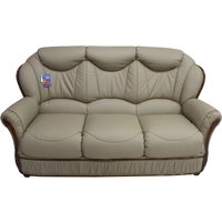 Product photograph of Turin Custom Made 3 Seater Sofa Genuine Italian Coffee Milk Real Leather from Chesterfield Sofas