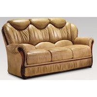 Product photograph of Turin Custom Made 3 Seater Sofa Genuine Italian Nut Real Leather from Chesterfield Sofas