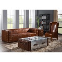 Product photograph of Vintage Hanover 3 Seater Sofa Settee Retro Distressed Real Leather from Chesterfield Sofas