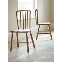 Product photograph of Two Bergen Oak Dining Chairs - Natural from Cox and Cox