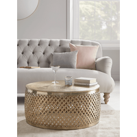 Product photograph of Hammered Metal Round Coffee Table from Cox and Cox