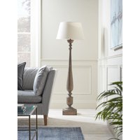 Product photograph of Greywash Turned Floor Lamp from Cox and Cox