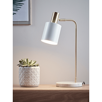 Product photograph of Hudson Desk Lamp - White from Cox and Cox