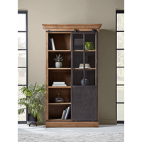 Product photograph of Industrial Sliding Door Display Cabinet from Cox and Cox