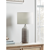 Product photograph of Grey Ombre Table Lamp from Cox and Cox