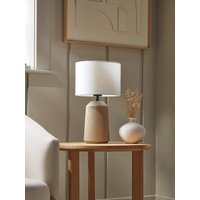 Product photograph of Ribbed Table Lamp - Taupe from Cox and Cox