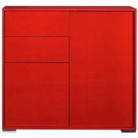 Product photograph of Novi Shiny Red Finish 2 Door Sideboard With 2 Drawers from Furniture in Fashion