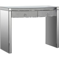 Product photograph of Bozen Curved Dressing Table In Mirror Glass With 2 Drawers from Furniture in Fashion