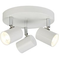 Product photograph of Rollo White And Chrome Spotlight Plate With Cylinder Head from Furniture in Fashion