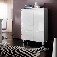 Product photograph of Sydney Highboard In White High Gloss With 2 Door And 3 Drawers from Furniture in Fashion