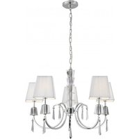 Product photograph of Portico Chrome 5 Light Fitting With Crystal Drops from Furniture in Fashion