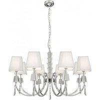 Product photograph of Portico Chrome 8 Light Fitting With Crystal Drops from Furniture in Fashion