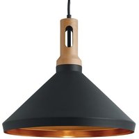 Product photograph of Cone Matt Black Pendant Lamp With Adjustable Ceiling Height from Furniture in Fashion