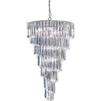 Product photograph of Sigma 9 Lamp Chrome Spiral Ceiling Light With Acrylic Prisms from Furniture in Fashion