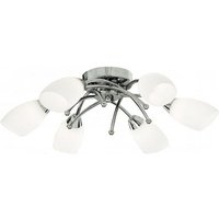 Product photograph of Opera Opal Glass Shades Six Celing Light In Chrome Finish from Furniture in Fashion