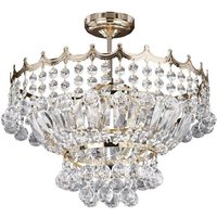 Product photograph of Versailles Gold Five Light Fitting Trimmed With Crystal from Furniture in Fashion
