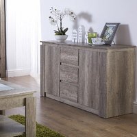 Product photograph of Camerton Wooden Sideboard In Oak With 2 Doors And 3 Drawers from Furniture in Fashion