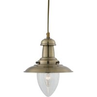 Product photograph of Baby Fisherman Antique Brass Pendant Lamp from Furniture in Fashion
