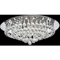 Product photograph of Hanna Chrome Flush Crystal Ball 8 Light Ceiling Light from Furniture in Fashion